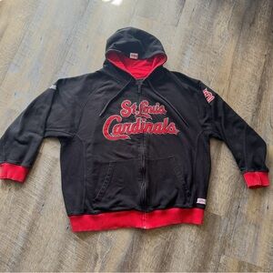 Stitches St. Louis Cardinals zipper front hoodie Size XL